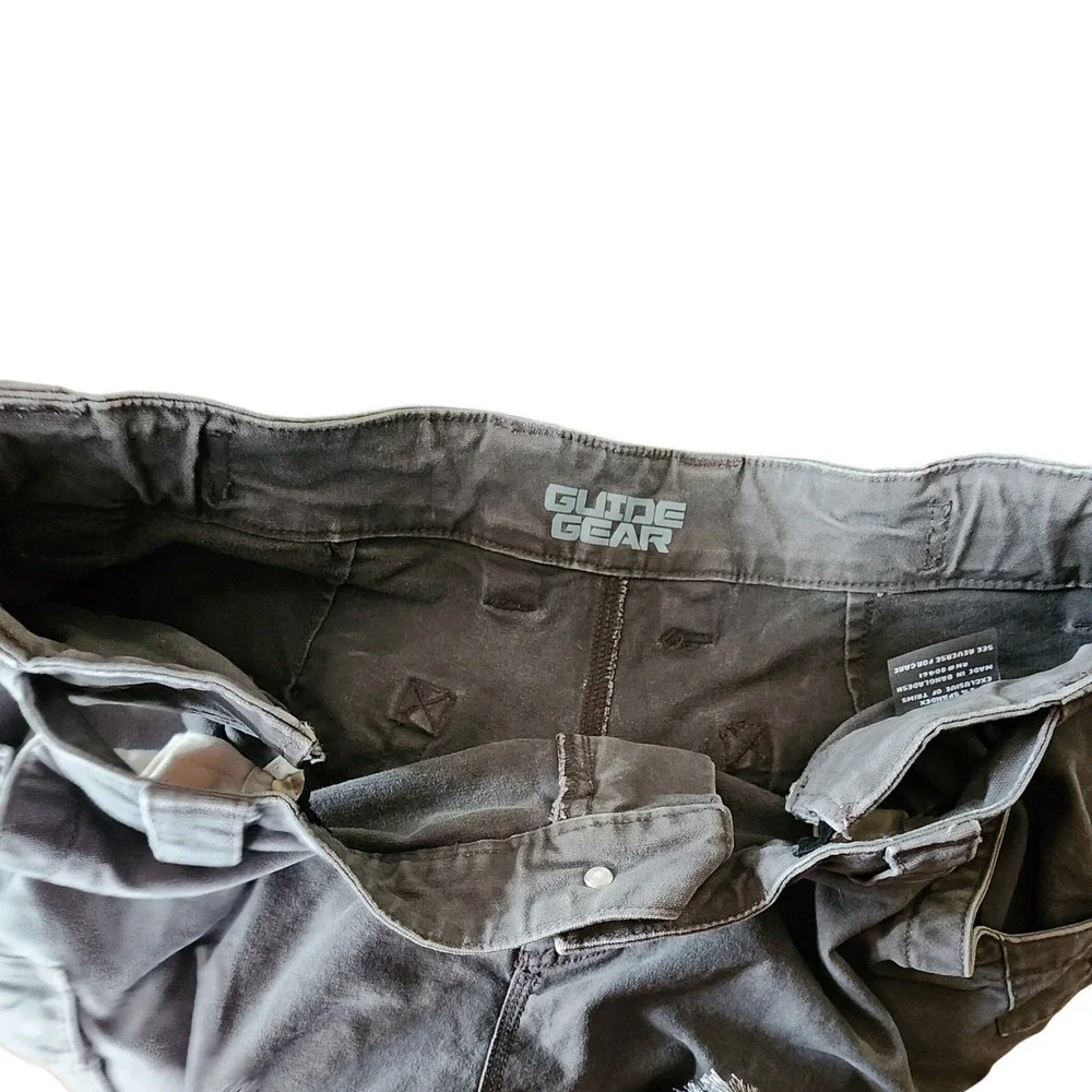 Guide Gear 36x30 Gray Canvas Cargo Pants Tactical Workwear Hiking Gorpcore